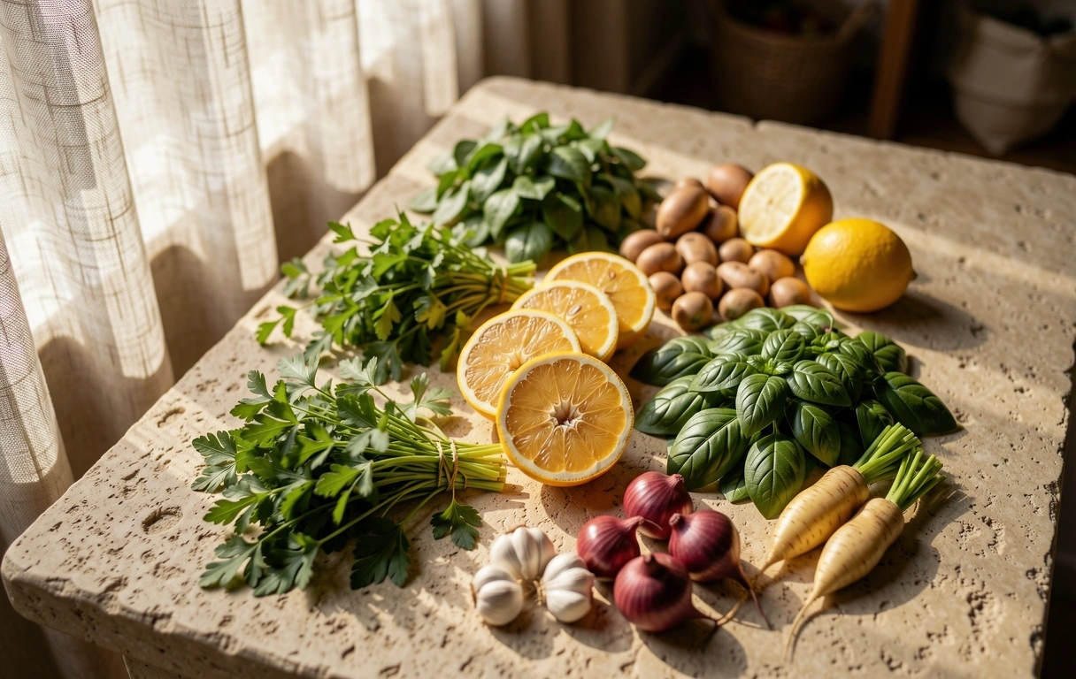 Ingrediente proaspete pentru nutriție echilibrată